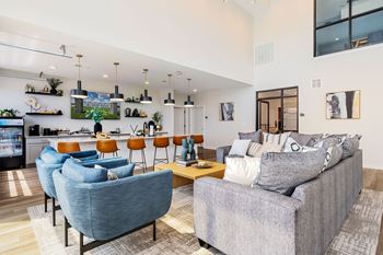 Clubroom with entertainment space