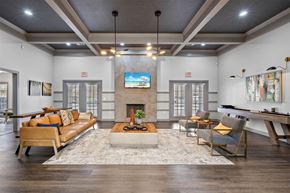 Chattanooga apartment for rent - A living room with a fireplace and a TV on the wall.