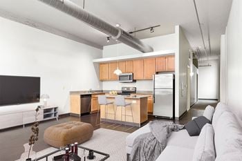 Light wood shaker-style cabinetry
