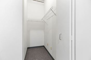 Walk-in closets with built-in shelving*