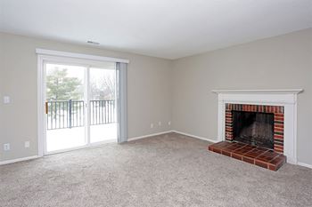 Fireplace in living room*
