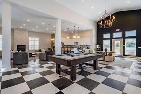 Lockbourne apartment for rent - A black and white checkered floor in a spacious room with a pool table.