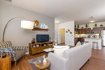 Ann Arbor apartment for rent - a living room with a couch and a tv