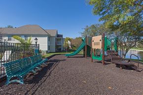 Schaumburg apartment for rent - the preserve at ballantyne commons playground with slides and benches