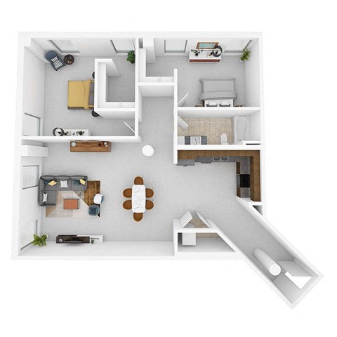 Floor plan for 2 beds, 1 bath, 1459 sqft