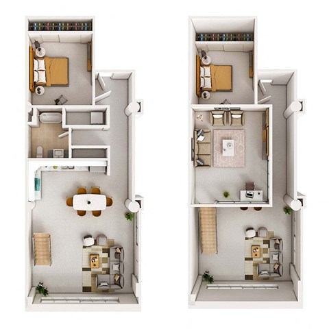 Floor plan for 1 bed, 1 bath, 1467 sqft