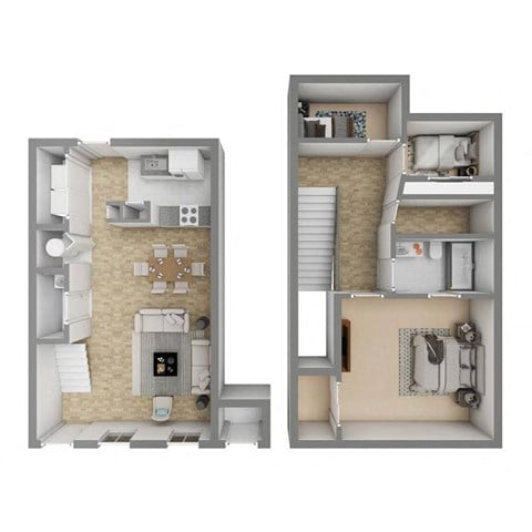 Floor plan for 3 beds, 1.5 baths, 1200 sqft
