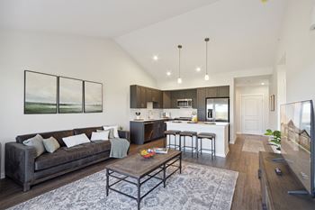 9 Foot ceilings with vaulted ceilings