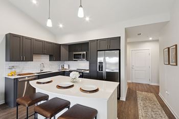 Modern wood soft close cabinets and self close drawers
