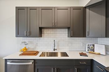 Modern wood cabinets with soft close