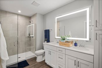 Double vanity sinks in primary bath