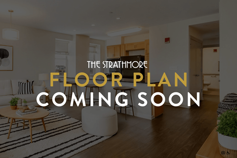 Floor plan for 1 bed, 1 bath, 597 sqft
