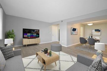 Saginaw apartment for rent - a living room with a couch and a table