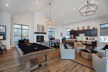 Clubhouse with billiards table