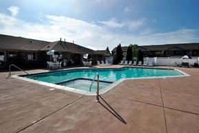 South Rockwood apartment for rent - A pool with a ladder in the middle of it.