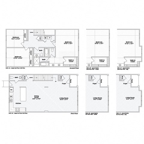 Floor plan for 3 beds, 2.5 baths, 1800 sqft