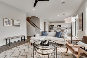 Woodbury apartment for rent - a living room with a couch and a table