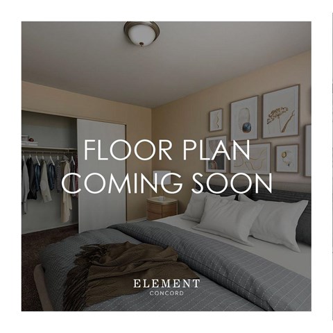 Floor plan for 1 bed, 1 bath, 414 sqft