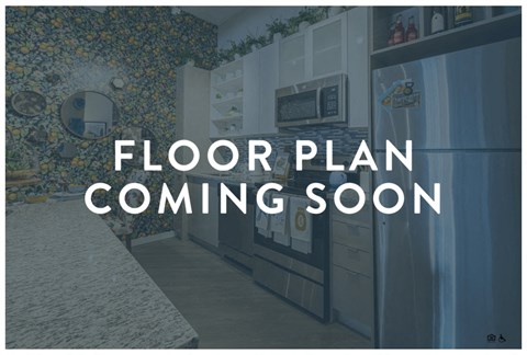 Floor plan for 1 bed, 1 bath, 600 sqft