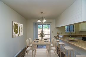 Morrisville apartment for rent - A dining room with a table set for four.
