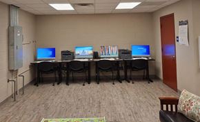 El Paso apartment for rent - A room with computers and chairs.