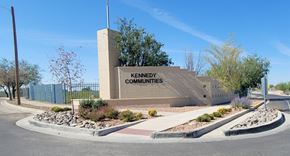 El Paso apartment for rent - A building with the words "Kennedy Communities" on it.