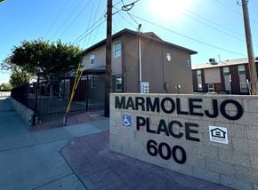 El Paso apartment for rent - The image shows a building with a sign that reads "MARMOLEJO PLACE 600".