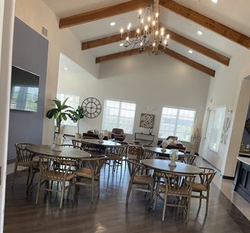 El Paso apartment for rent - A dining room with a large table and chairs.