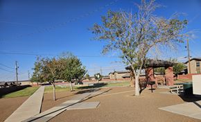 El Paso apartment for rent - A playground with a swing set and a tree.