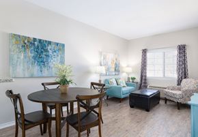 El Paso apartment for rent - A dining room with a table set for four.
