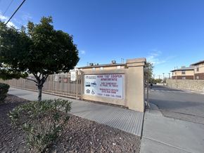 El Paso apartment for rent - A sign for the USDA Housing and Urban Development apartments is displayed on a wall.