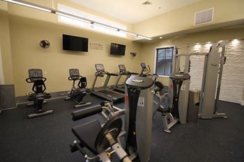 Fitness center with free weights