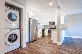 Castro Valley apartment for rent - a laundry room with a washer and dryer