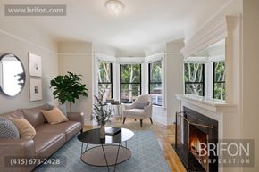 San Francisco apartment for rent - Living Room with Bay Window