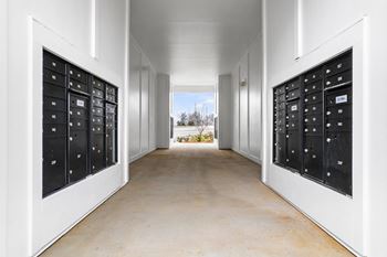 Luxer package lockers and mail kiosk
