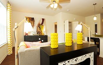 Living room with kitchen