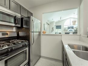 Birmingham apartment for rent - a kitchen with stainless steel appliances and a sink