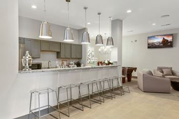 Resident clubroom with kitchen