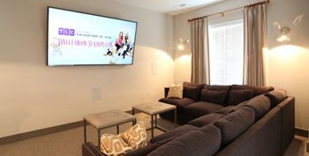 Media/movie screening room with popcorn