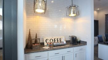 Stocked coffee bar
