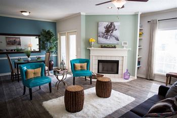 Wood-burning fireplace
