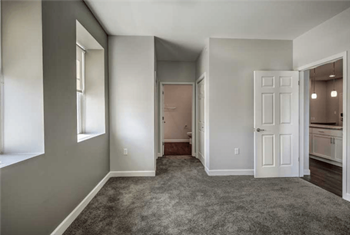 Plush carpet in bedrooms