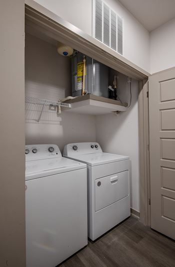 Full-size washer and dryer included