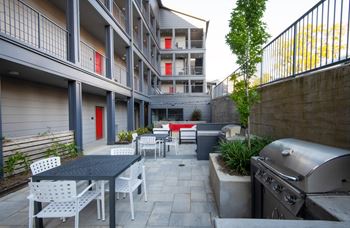 Outdoor grilling and cooking area