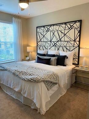 Spartanburg apartment for rent - oversized bedroom with double window at Bon Haven Apartments in Spartanburg, SC