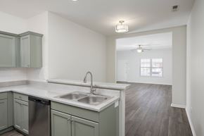 Florence apartment for rent - A kitchen with a dishwasher and a sink.