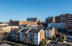 Birmingham apartment for rent - a view of the city from the roof of a building