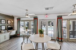 Baton Rouge apartment for rent - lease signing area and business center at Retreat at Brightside Apartments in Baton Rouge, LA