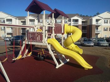 Playground with soft surfacing