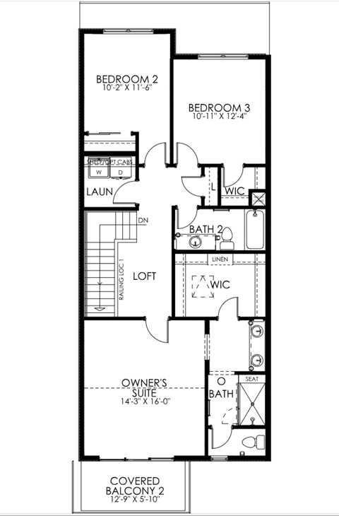 Floor plan for 4 beds, 3 baths, 2465 sqft